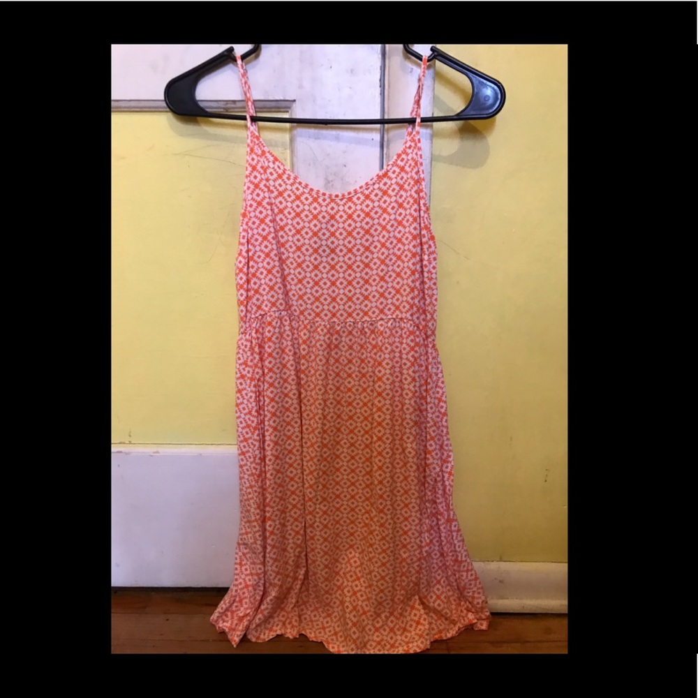 Orange and white dress
